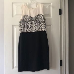 Black and cream dress